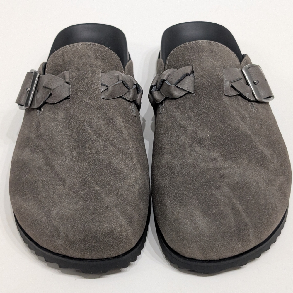 NEW Frye & Co. Women's 6 Onyx Gray Suede Clogs